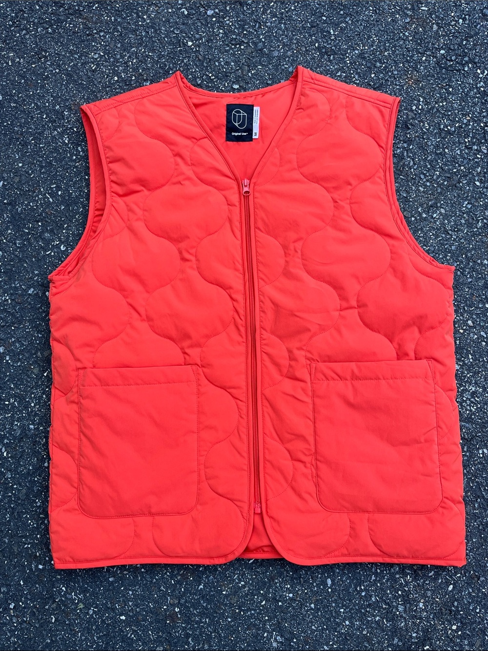 New no tag  Original Use Men's Orange Quilted Vest M Unisex